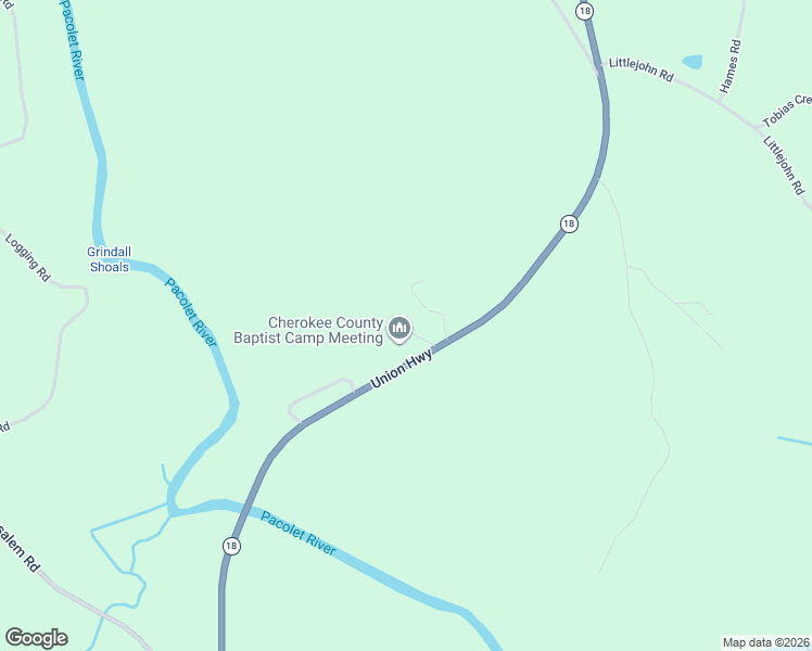 map of restaurants, bars, coffee shops, grocery stores, and more near 118 Hudnut Drive in Pacolet