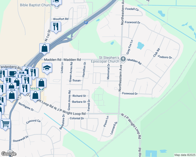 map of restaurants, bars, coffee shops, grocery stores, and more near 31 Ivy Street in Jacksonville