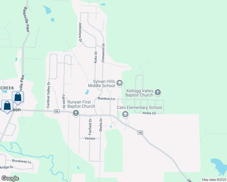 map of restaurants, bars, coffee shops, grocery stores, and more near 10200 Bamboo Lane in Sherwood