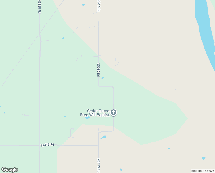map of restaurants, bars, coffee shops, grocery stores, and more near N3615 Road in Ada