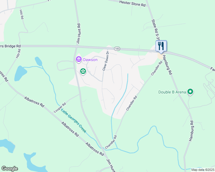 map of restaurants, bars, coffee shops, grocery stores, and more near 112 Coppice Court in Easley