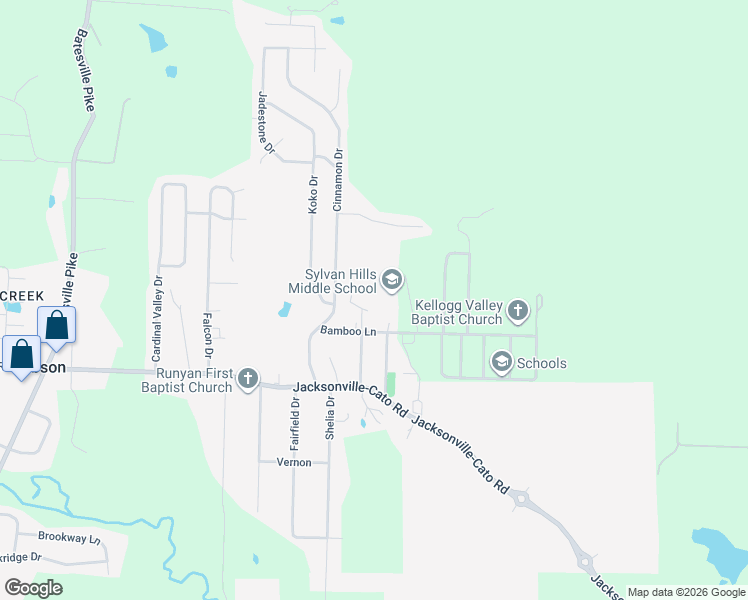 map of restaurants, bars, coffee shops, grocery stores, and more near 10200 Bamboo Lane in Sherwood