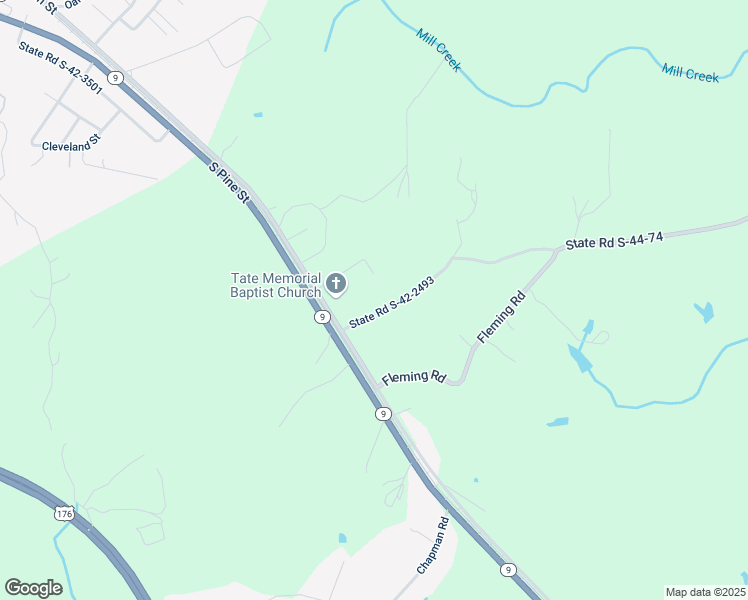 map of restaurants, bars, coffee shops, grocery stores, and more near 133 State Road S-42-2493 in Pacolet