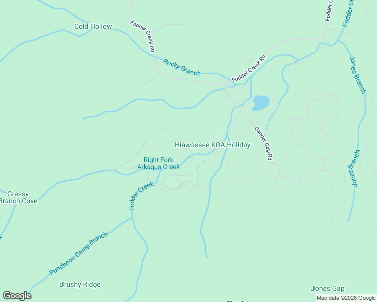 map of restaurants, bars, coffee shops, grocery stores, and more near 1103 Creekside Drive in Hiawassee