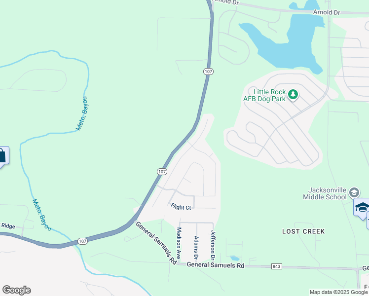 map of restaurants, bars, coffee shops, grocery stores, and more near 2013 Airborn Drive in Jacksonville