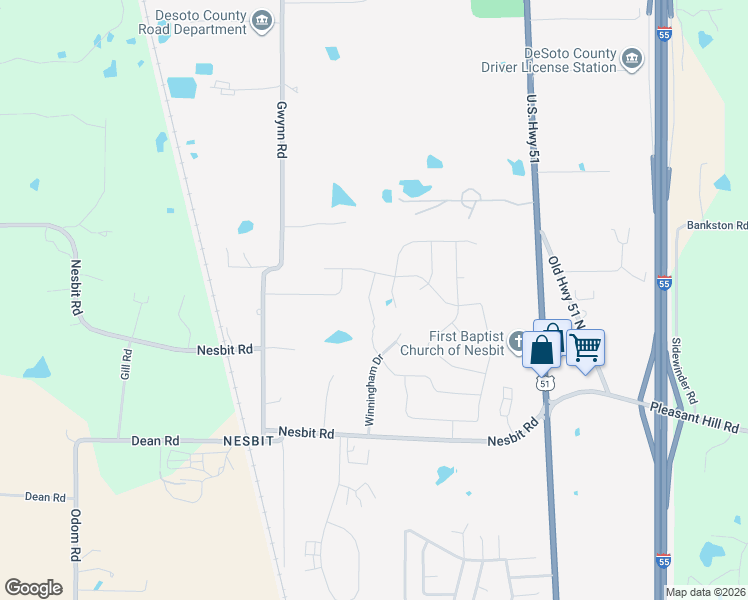 map of restaurants, bars, coffee shops, grocery stores, and more near 1731 Wooten Road in Hernando
