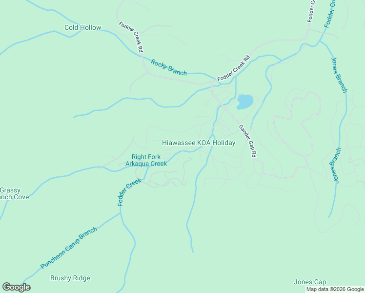 map of restaurants, bars, coffee shops, grocery stores, and more near 1103 Creekside Drive in Hiawassee