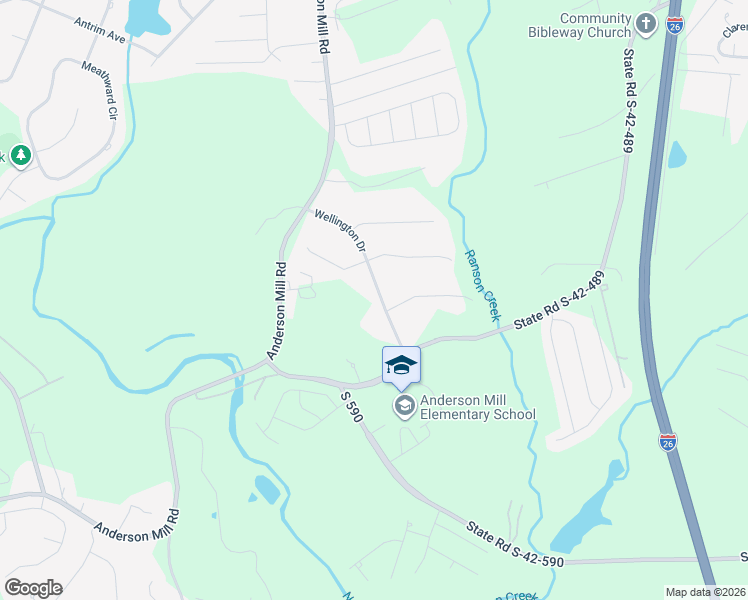 map of restaurants, bars, coffee shops, grocery stores, and more near 308 Wellington Drive in Moore