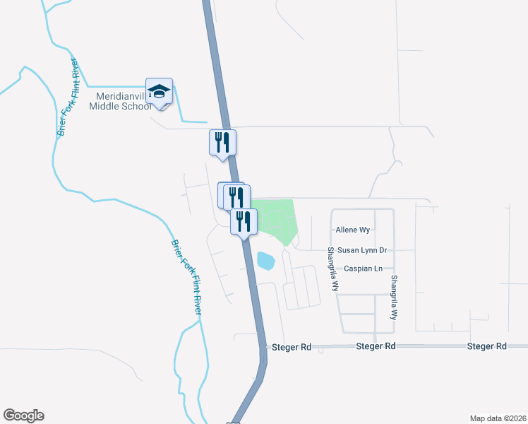 map of restaurants, bars, coffee shops, grocery stores, and more near in Meridianville