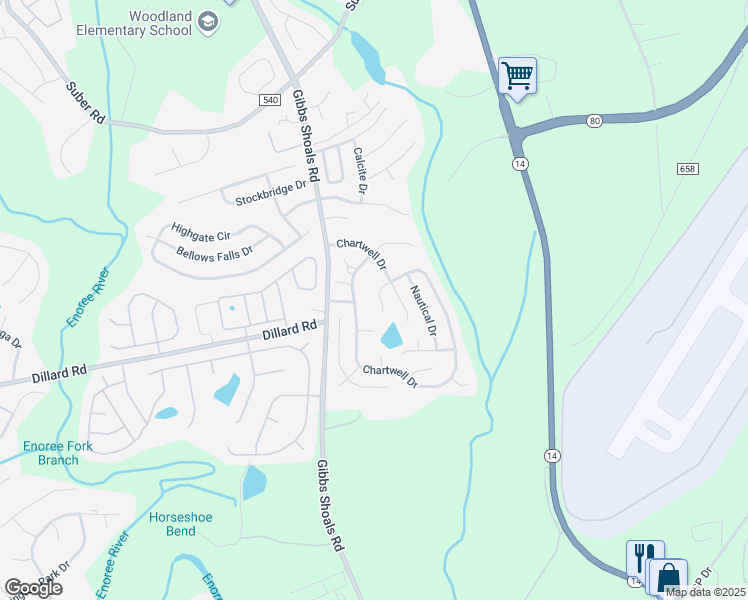map of restaurants, bars, coffee shops, grocery stores, and more near 116 Bascom Court in Greer