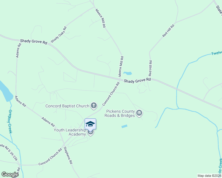 map of restaurants, bars, coffee shops, grocery stores, and more near 756 Concord Church Road in Pickens