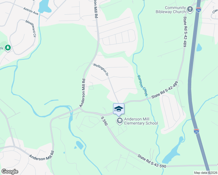 map of restaurants, bars, coffee shops, grocery stores, and more near 308 Wellington Drive in Moore