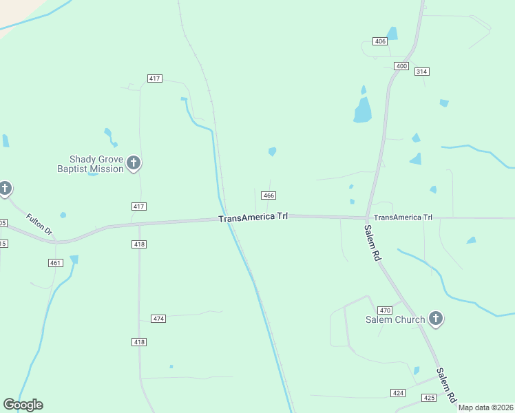 map of restaurants, bars, coffee shops, grocery stores, and more near Danville Road in Corinth