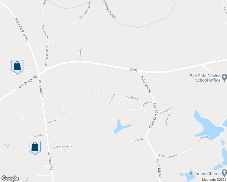 map of restaurants, bars, coffee shops, grocery stores, and more near 205 Eva Plaza in Easley