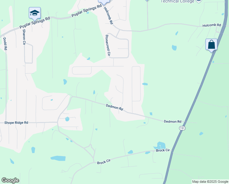 map of restaurants, bars, coffee shops, grocery stores, and more near 39 Ginger Drive in Ringgold