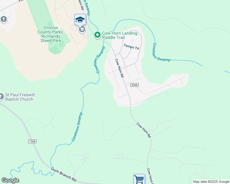 map of restaurants, bars, coffee shops, grocery stores, and more near 234 Bonanza Drive in Richlands
