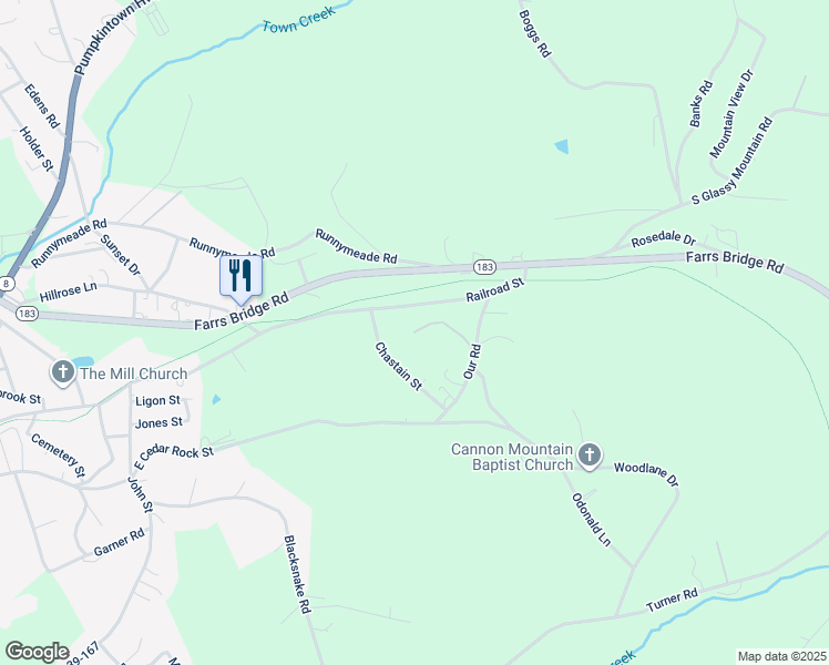 map of restaurants, bars, coffee shops, grocery stores, and more near 219 Mom Lane in Pickens