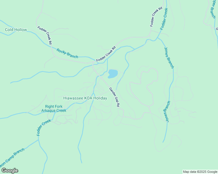 map of restaurants, bars, coffee shops, grocery stores, and more near 4395 Gander Gap Road in Hiawassee