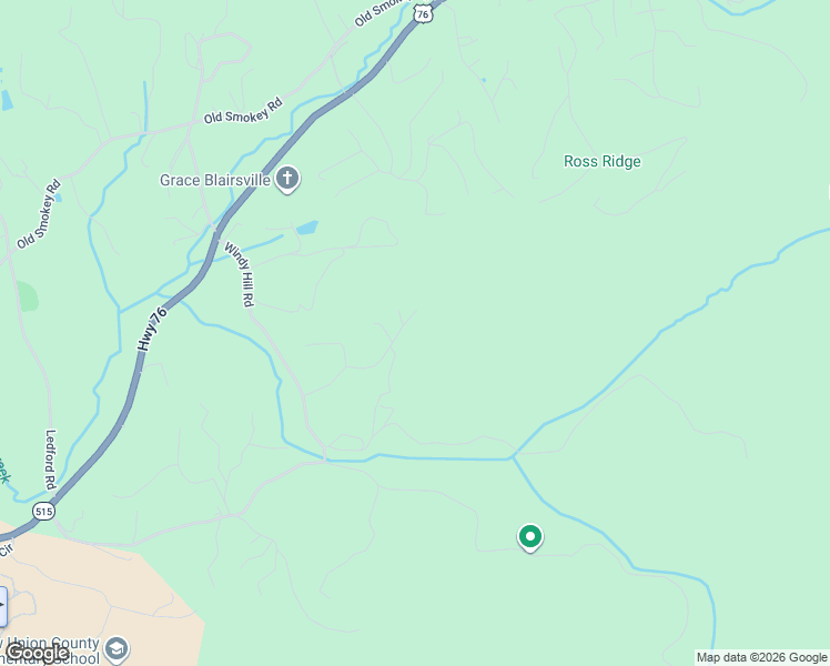 map of restaurants, bars, coffee shops, grocery stores, and more near 11 Wills Way in Blairsville
