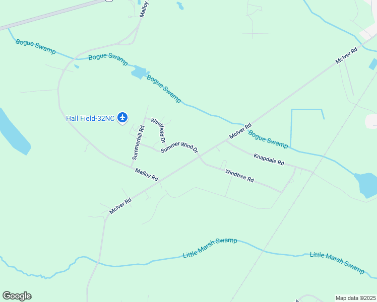map of restaurants, bars, coffee shops, grocery stores, and more near 268 Summer Wind Drive in Lumber Bridge
