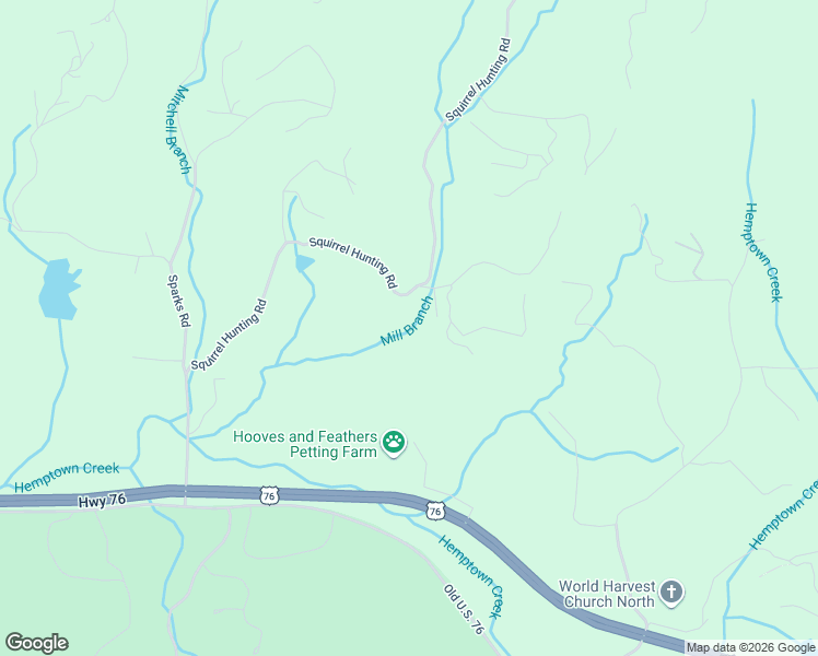 map of restaurants, bars, coffee shops, grocery stores, and more near 5141 Squirrel Hunting Road in Morganton