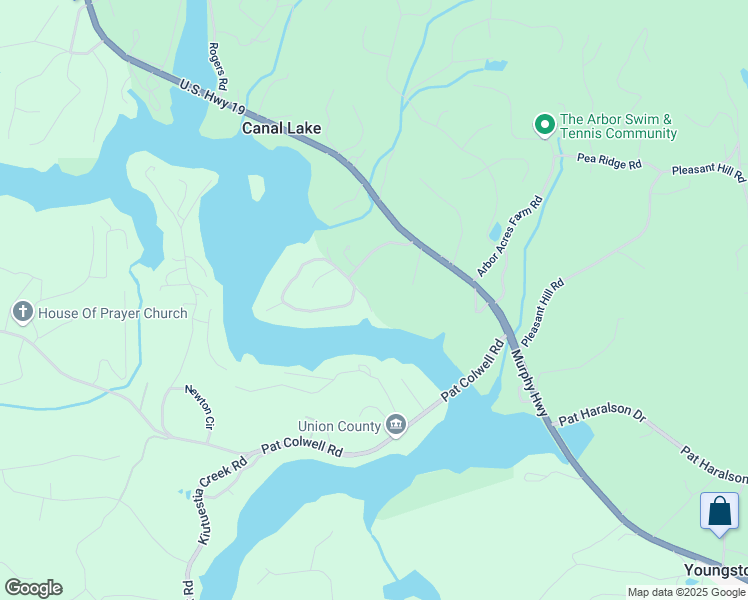 map of restaurants, bars, coffee shops, grocery stores, and more near 49 Cottonwood Road in Blairsville