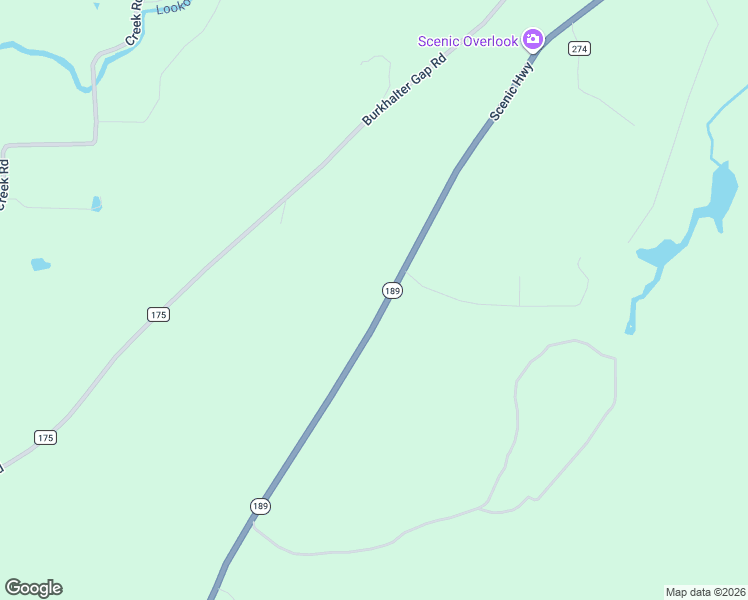 map of restaurants, bars, coffee shops, grocery stores, and more near 6655 Scenic Highway in Rising Fawn