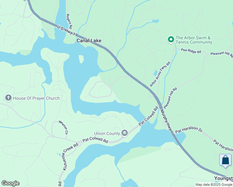 map of restaurants, bars, coffee shops, grocery stores, and more near 49 Cottonwood Road in Blairsville
