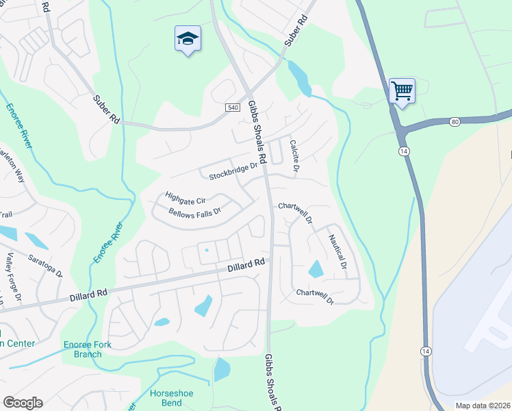 map of restaurants, bars, coffee shops, grocery stores, and more near 306 Londonderry Court in Greer