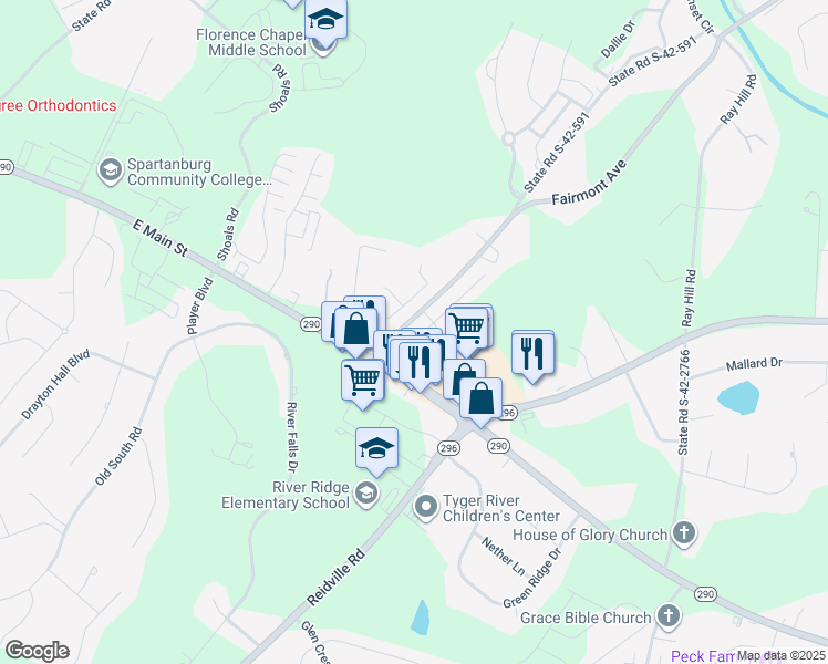 map of restaurants, bars, coffee shops, grocery stores, and more near 432 Pangel Lane in Duncan
