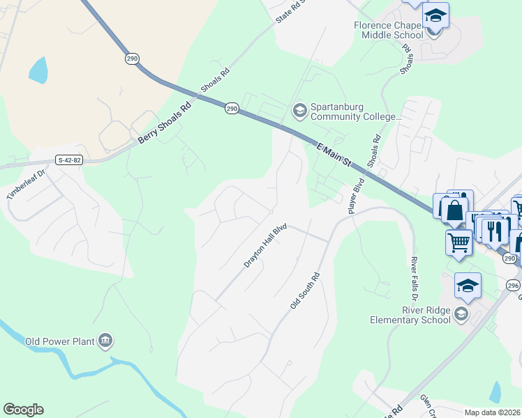 map of restaurants, bars, coffee shops, grocery stores, and more near 166 Santa Ana Way in Duncan