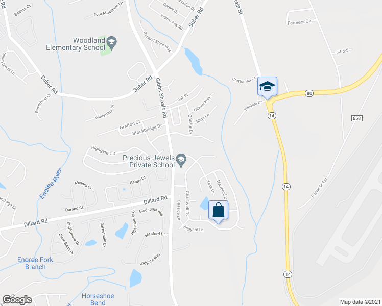 map of restaurants, bars, coffee shops, grocery stores, and more near 806 Chartwell Drive in Greer