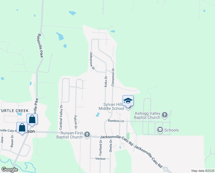 map of restaurants, bars, coffee shops, grocery stores, and more near 2315 Koko Drive in Sherwood