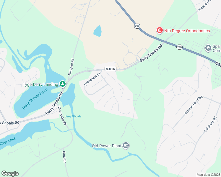 map of restaurants, bars, coffee shops, grocery stores, and more near 329 Woodsberry Shoals Drive in Duncan