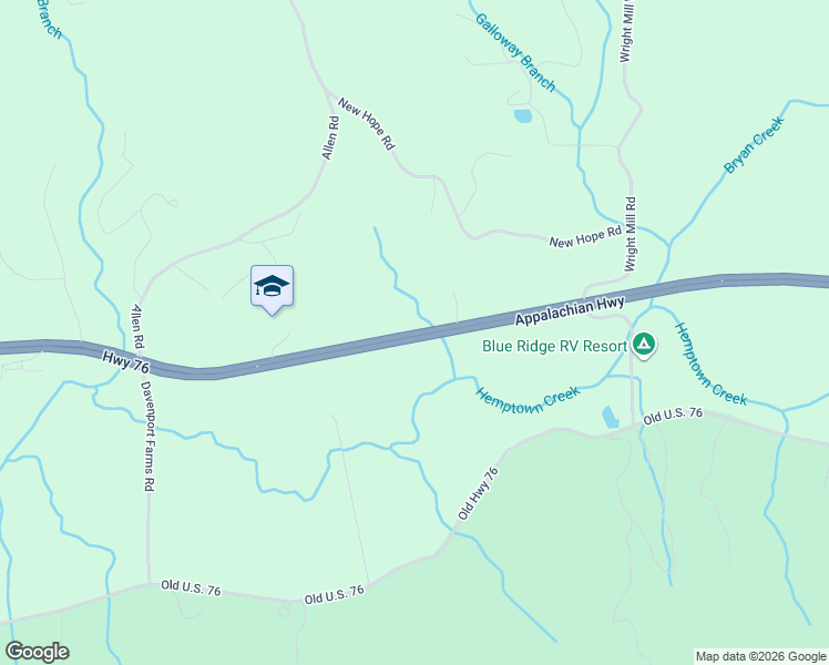 map of restaurants, bars, coffee shops, grocery stores, and more near Hwy 515 in Morganton