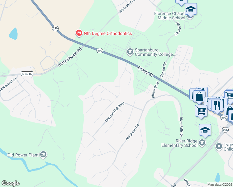 map of restaurants, bars, coffee shops, grocery stores, and more near 166 Santa Ana Way in Duncan