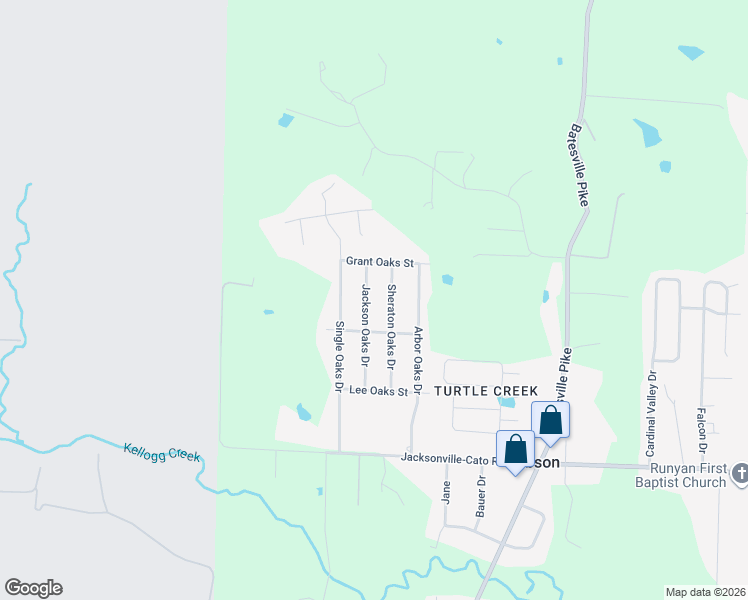map of restaurants, bars, coffee shops, grocery stores, and more near 36 Jackson Oaks Dr in North Little Rock