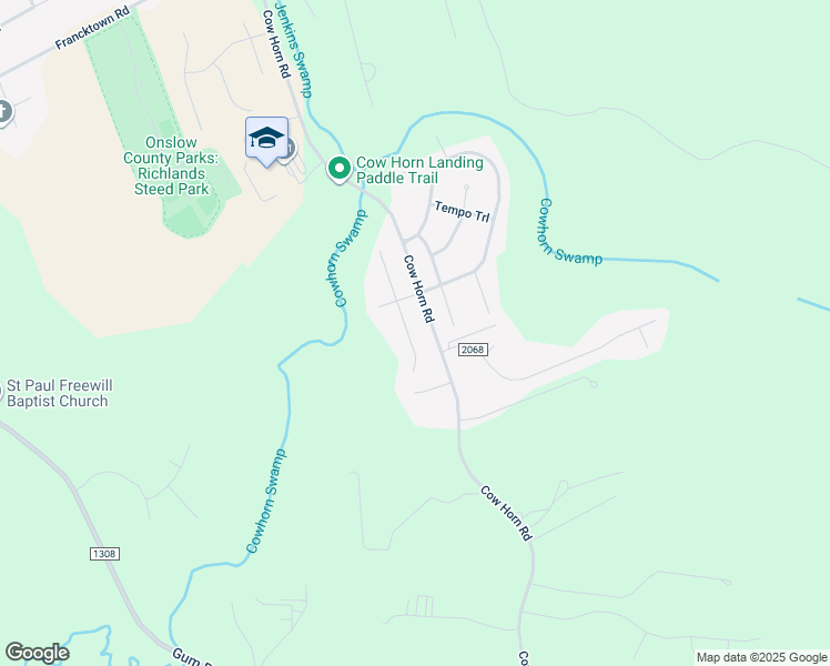 map of restaurants, bars, coffee shops, grocery stores, and more near 225 Bonanza Drive in Richlands