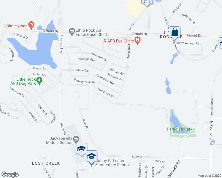 map of restaurants, bars, coffee shops, grocery stores, and more near 113 Pennsylvania Drive in Jacksonville