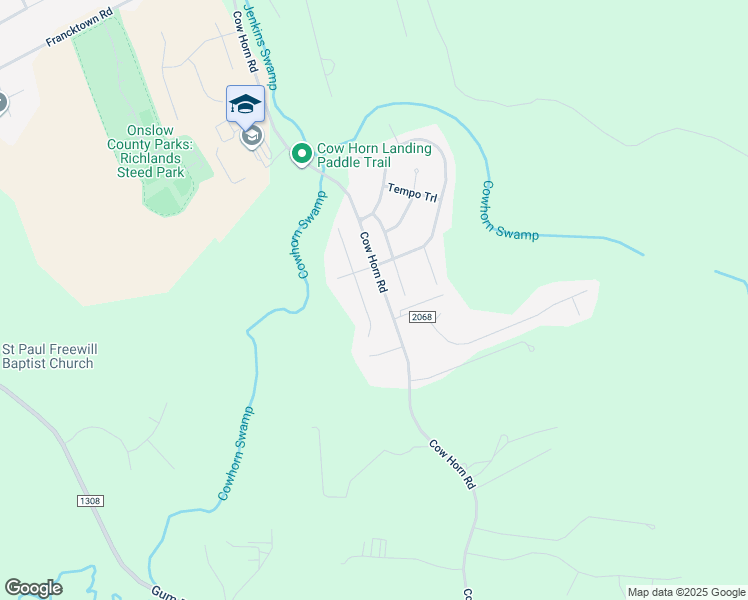 map of restaurants, bars, coffee shops, grocery stores, and more near 225 Bonanza Drive in Richlands