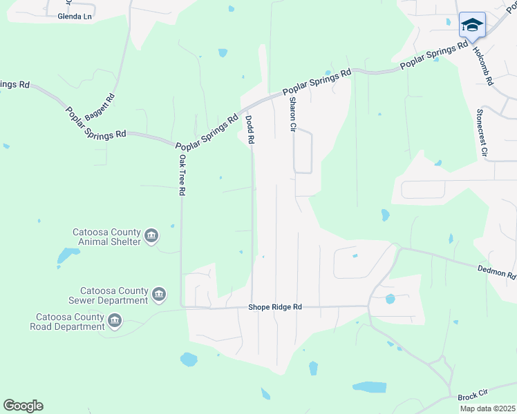 map of restaurants, bars, coffee shops, grocery stores, and more near 351 Dodd Road in Ringgold
