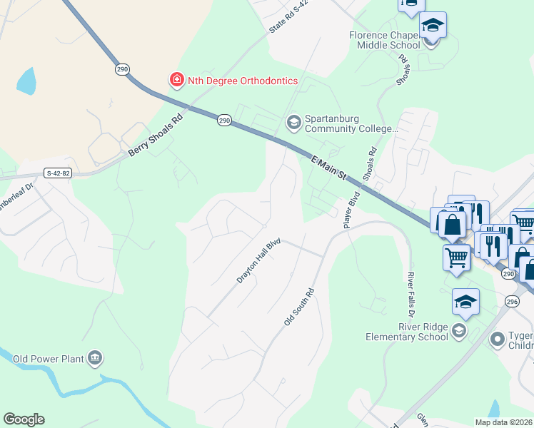 map of restaurants, bars, coffee shops, grocery stores, and more near 166 Santa Ana Way in Duncan