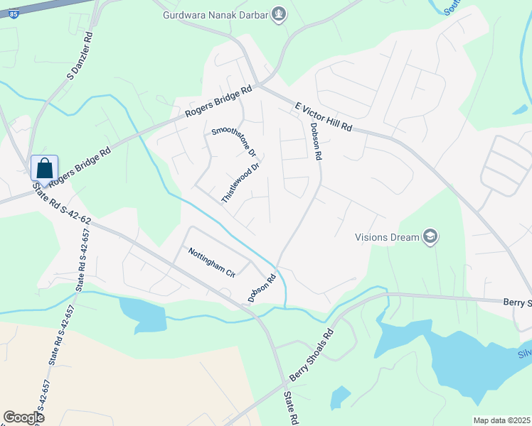map of restaurants, bars, coffee shops, grocery stores, and more near 623 South Windowpane Way in Duncan