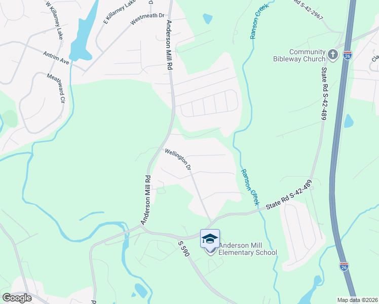 map of restaurants, bars, coffee shops, grocery stores, and more near 103 Stockton Lane in Moore