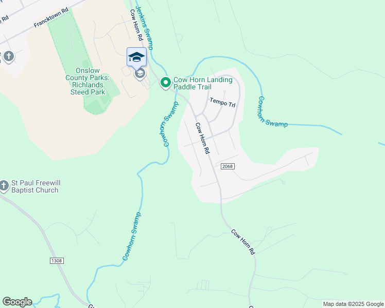 map of restaurants, bars, coffee shops, grocery stores, and more near 214 Bonanza Drive in Richlands