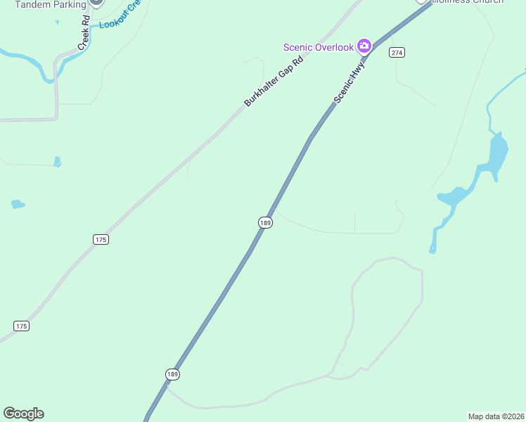 map of restaurants, bars, coffee shops, grocery stores, and more near 6655 Scenic Highway in Rising Fawn