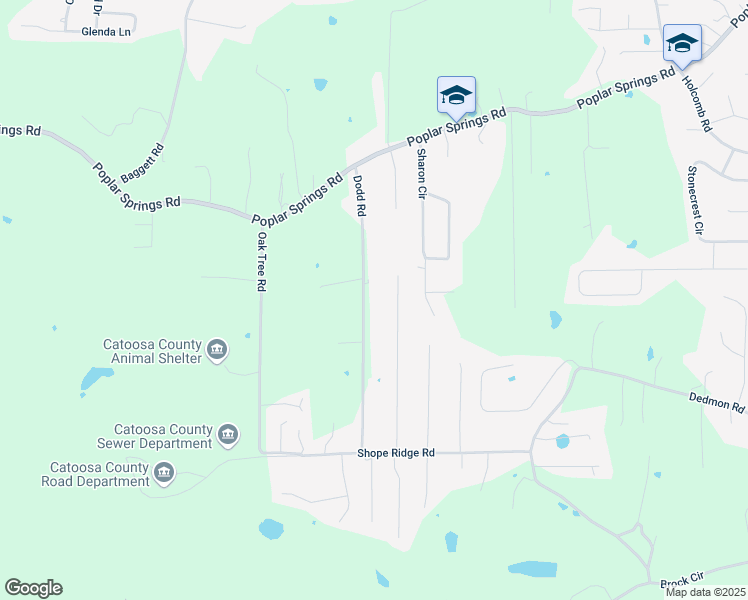 map of restaurants, bars, coffee shops, grocery stores, and more near 351 Dodd Road in Ringgold