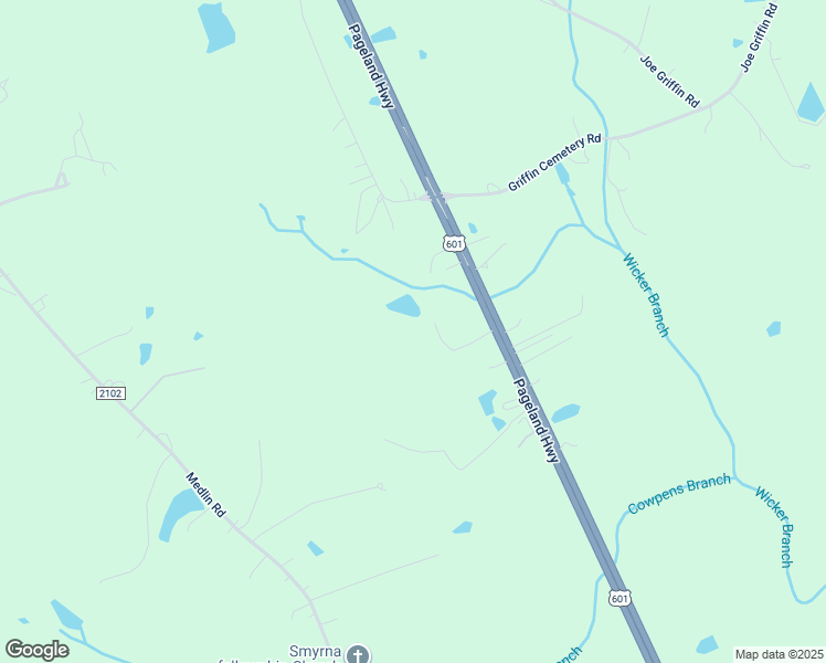 map of restaurants, bars, coffee shops, grocery stores, and more near 4910 Pageland Highway in Monroe