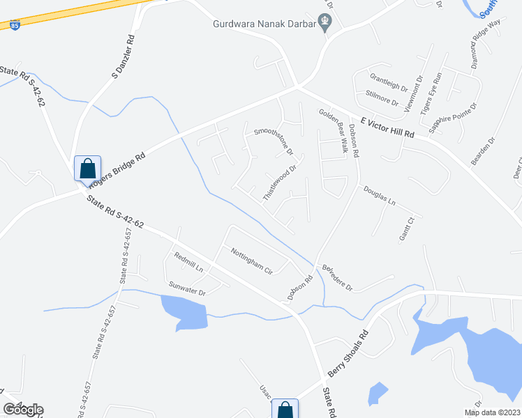 map of restaurants, bars, coffee shops, grocery stores, and more near 236 Twilitemist Drive in Duncan