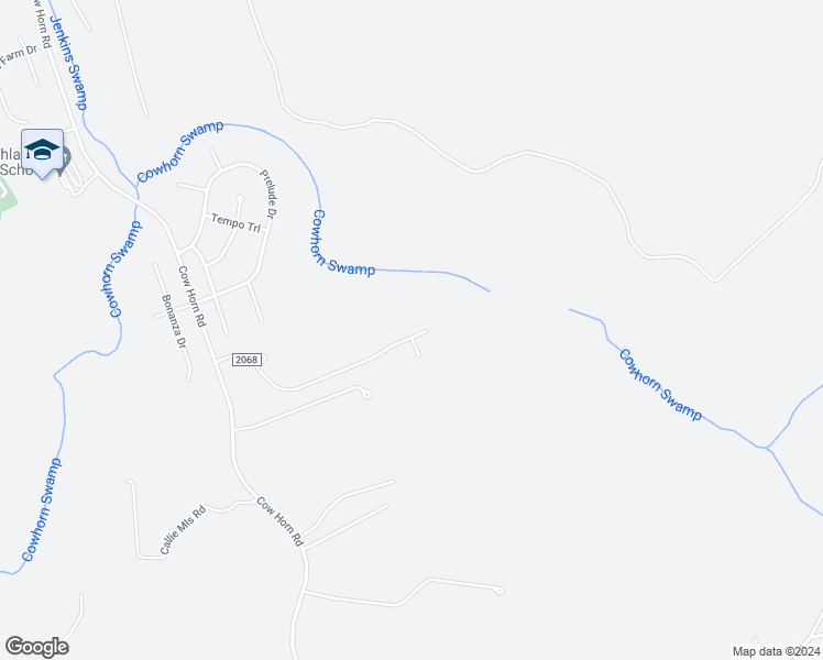 map of restaurants, bars, coffee shops, grocery stores, and more near 133 Harmony Way in Richlands